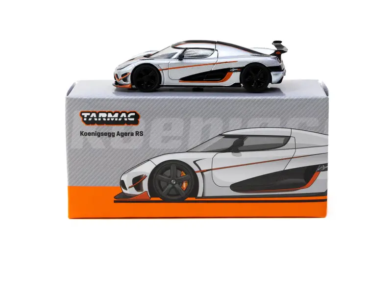 1:64 Koenigsegg Agera Rs -- Moon Silver / Black -- Tarmac Works 1