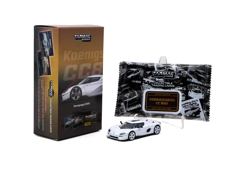1:64 Koenigsegg Cc850 -- White -- Tarmac Works W/Tarmac Cards 1