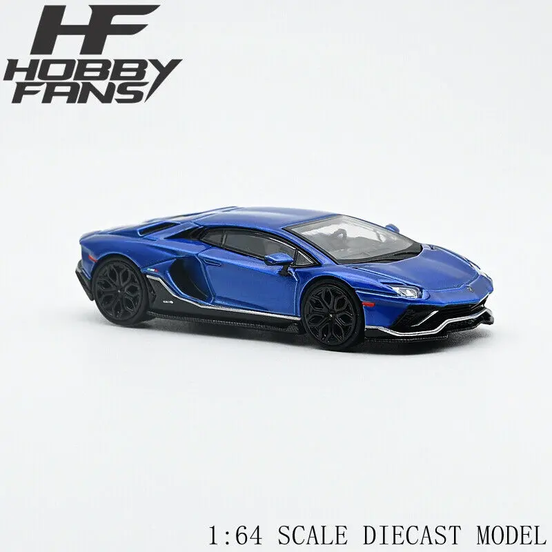 1:64 Lamborghini Aventador Lp780-4 Ultimae -- Blue -- Hobby Fans 1