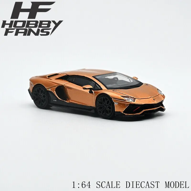 1:64 Lamborghini Aventador Lp780-4 Ultimae -- Gold -- Hobby Fans 1