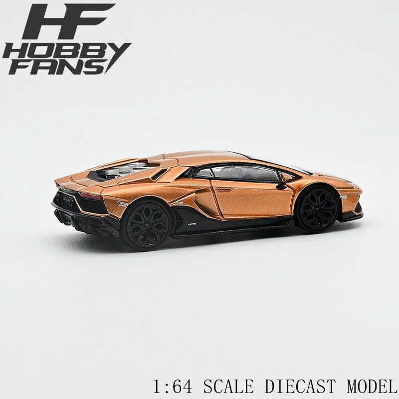 1:64 Lamborghini Aventador Lp780-4 Ultimae -- Gold -- Hobby Fans 2