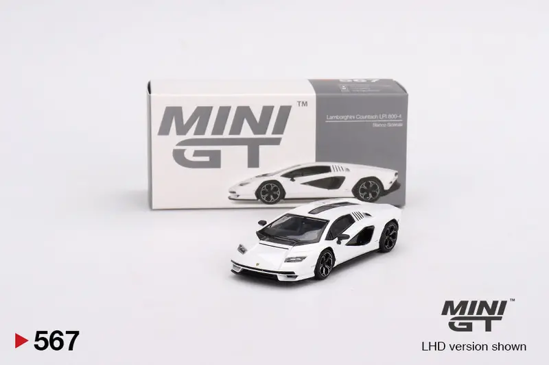 1:64 Lamborghini Countach Lpi 800-4 -- Bianco Siderale (White) -- Mini Gt 1