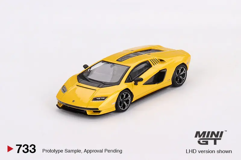 1:64 Lamborghini Countach Lpi 800-4 -- New Giallo Orion (Yellow) -- Mini Gt 1