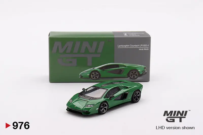 1:64 Lamborghini Countach Lpi 800-4 -- Verde Medio (Green) -- Mini Gt Mgt00976 1