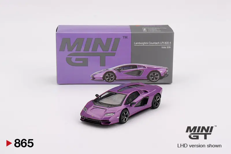 1:64 Lamborghini Countach Lpi 800-4 -- Viola 30Th -- Mini Gt Mgt00865 1