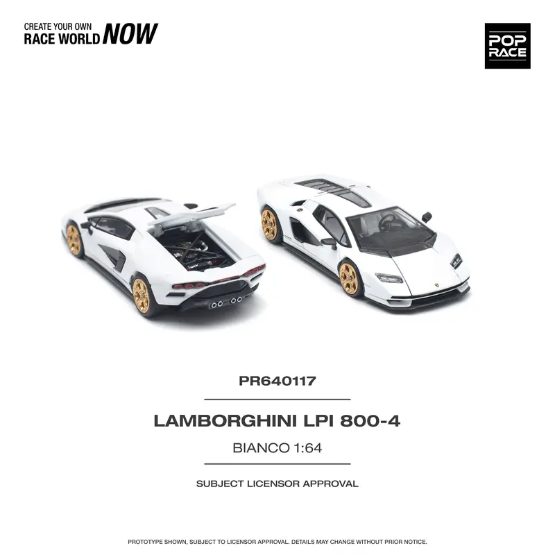 1:64 Lamborghini Countach Lpi-800 -- Bianco White -- Pop Race 1