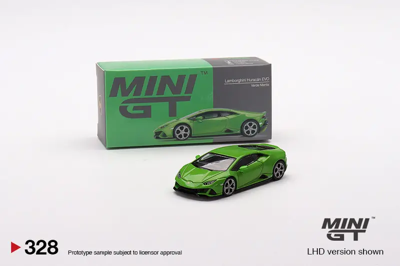 1:64 Lamborghini Huracán Evo -- Verde Mantis Green -- Mini Gt 1
