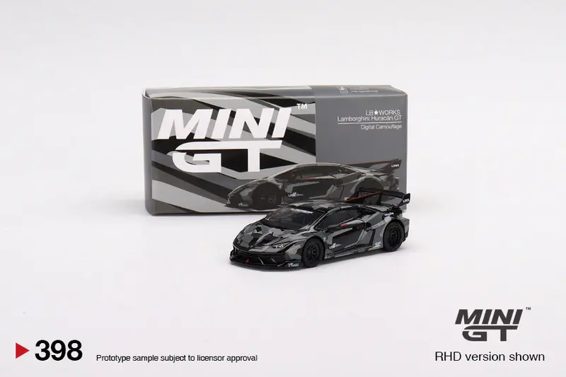 1:64 Lamborghini Huracán Gt Lb-Works -- Digital Camouflage -- Mini Gt 1