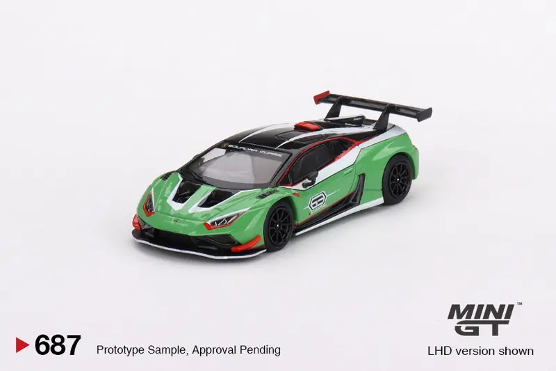 1:64 Lamborghini Huracan Gt3 Evo2 -- #63 Green Presentation -- Mini Gt 1