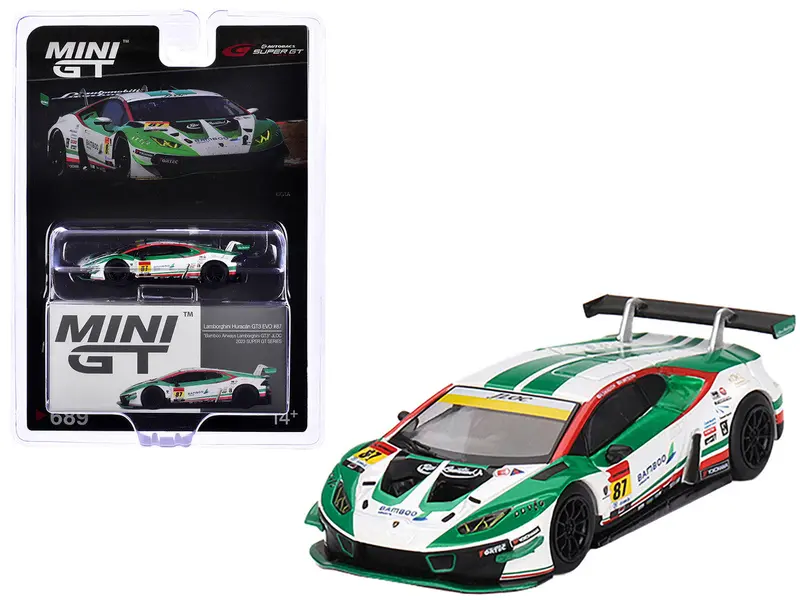1:64 Lamborghini Huracan Gt3 Evo2 -- #87 2023 Super Gt Series -- Mini Gt 1