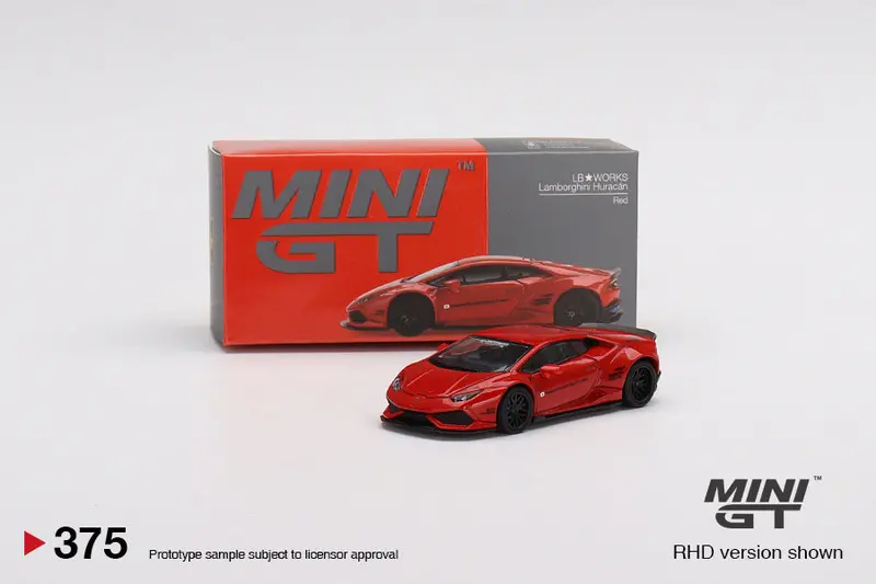 1:64 Lamborghini Huracan Lb?Works Version 2 -- Red -- Mini Gt 1