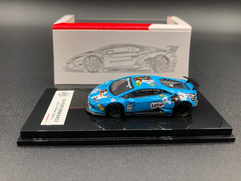 1:64 Lamborghini Huracan Liberty Walk -- Blue Cartoon -- Jec Models 1