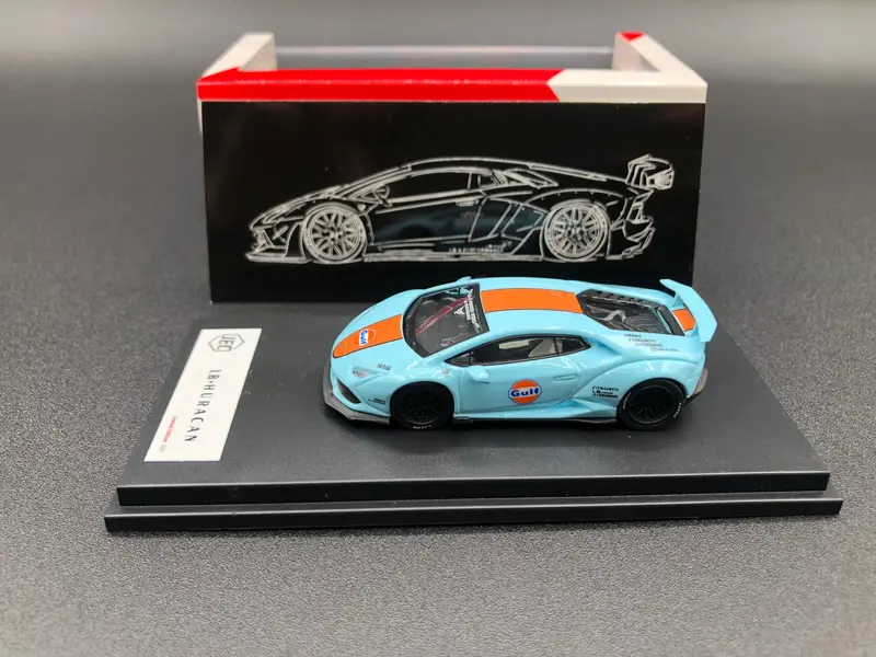 1:64 Lamborghini Huracan Liberty Walk -- Gulf Oil -- Jec Models 1