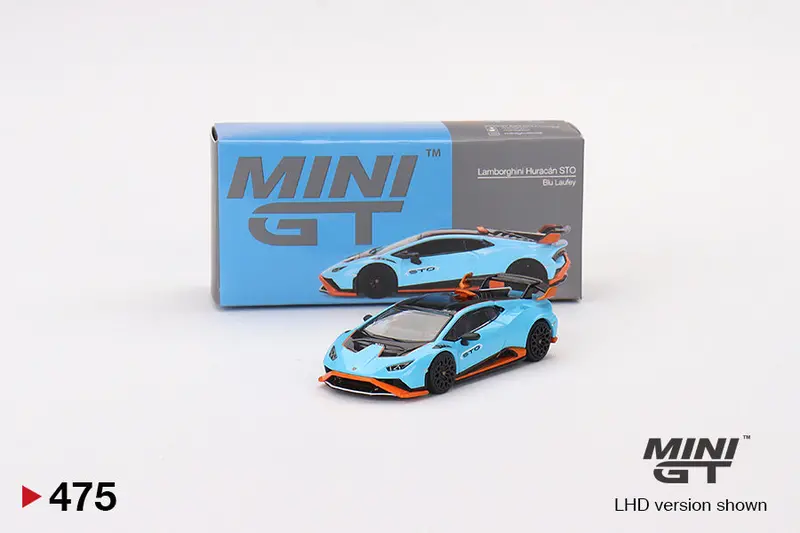 1:64 Lamborghini Huracán Sto -- Blue Laufey -- Mini Gt 1