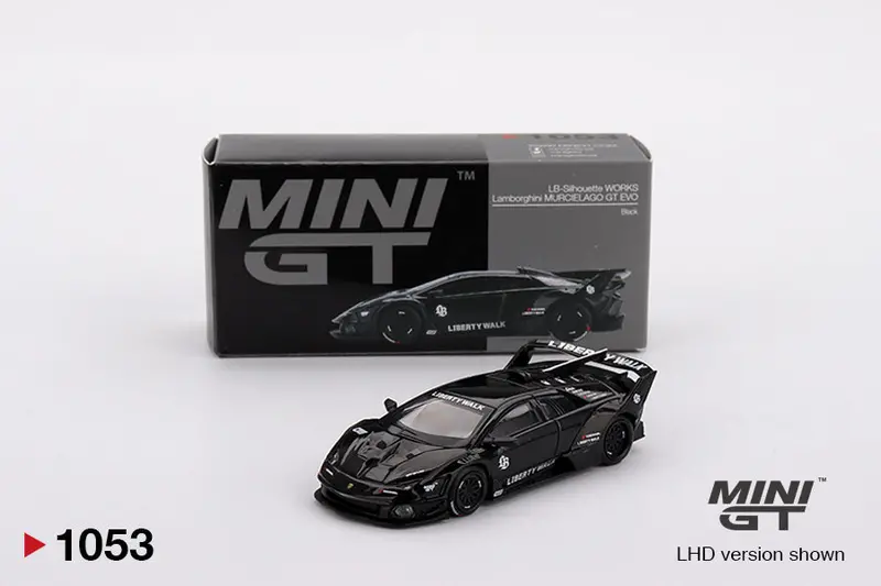 1:64 Lamborghini Lb-Silhouette Works Murcielago Gt -- Black -- Mini Gt Mgt01053 1