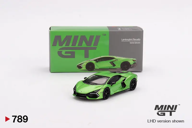 1:64 Lamborghini Revuelto -- Verde Selvans (Green) -- Mini Gt Mgt00789 1