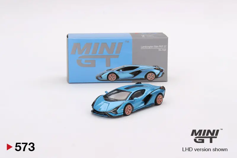 1:64 Lamborghini Sián Fkp 37 -- Blue Aegir -- Mini Gt Mgt00573 1