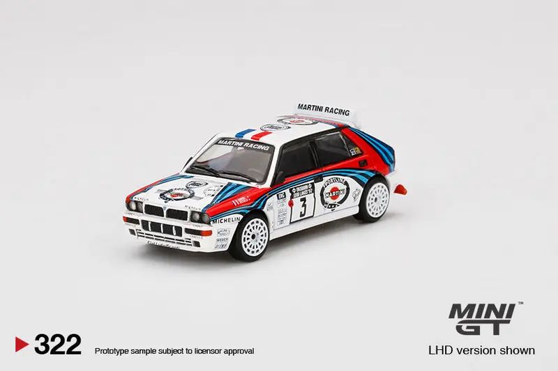 1:64 Lancia Delta Hf Integrale -- Martini 1992 Rally 1000 Lakes Winner #3 -- Min 1
