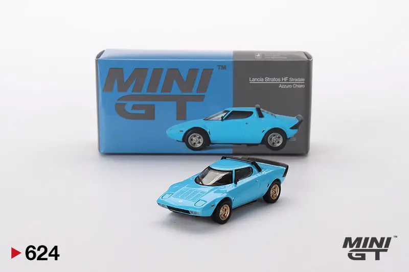 1:64 Lancia Stratos Hf Stradale -- Azzuro Chiaro (Teal) -- Mini Gt Mgt00624 1