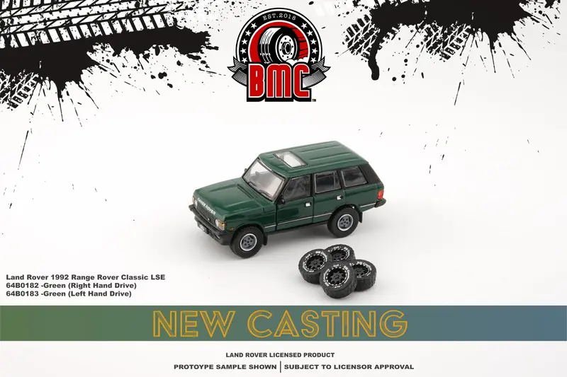 1:64 Land Rover 1992 Range Rover Classic Lse -- Green -- Bm Creations 1