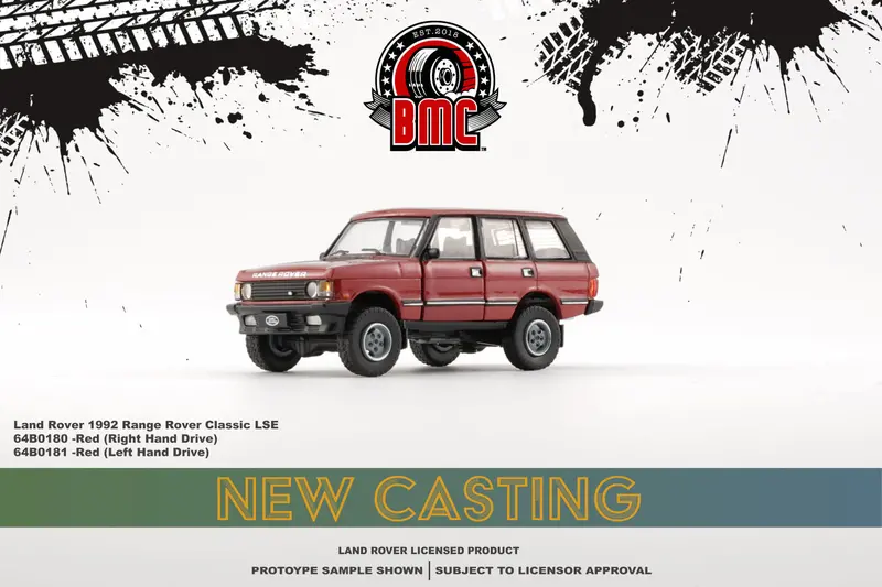 1:64 Land Rover 1992 Range Rover Classic Lse -- Red -- Bm Creations 1