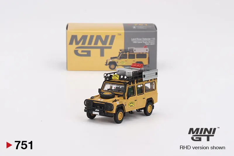 1:64 Land Rover Defender 110 -- 1989 Camel Trophy Team Japan -- Mini Gt Mgt00751 1