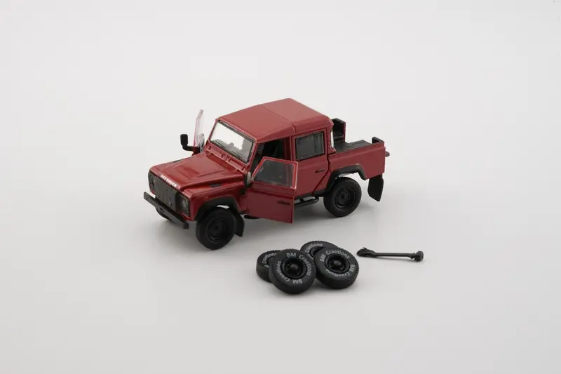 1:64 Land Rover Defender 110 Pickup -- Dark Red Maroon -- Bm Creations 1