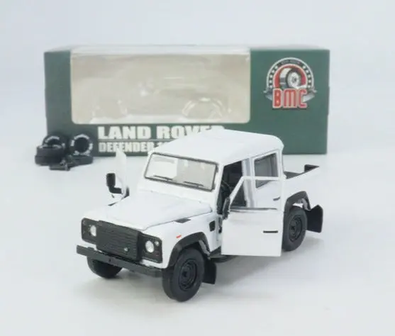 1:64 Land Rover Defender 110 Pickup -- White -- Bm Creations 1