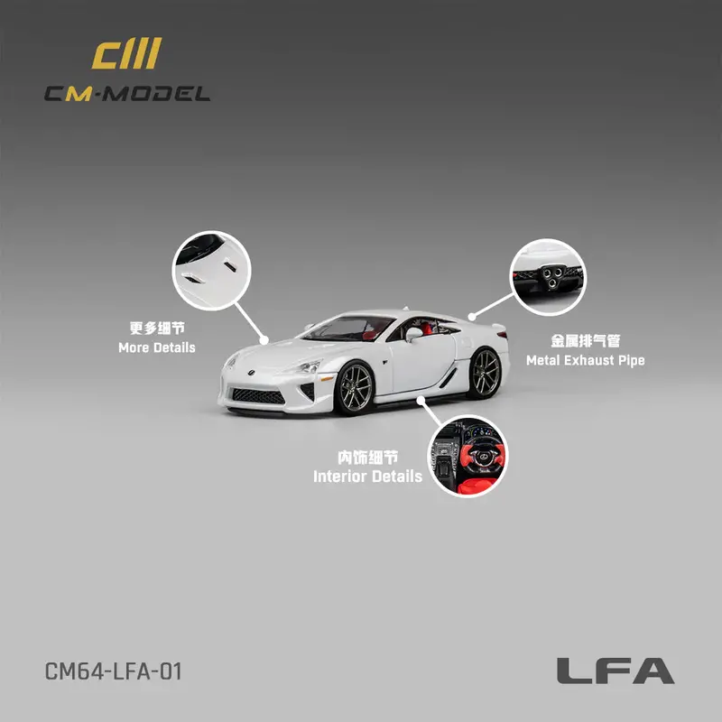 1:64 Lexus Lfa -- Pearl White -- Cm-Model 1