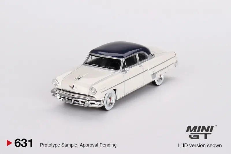 1:64 Lincoln Capri 1954 -- Arctic White / Atlantic Blue -- Mini Gt Mgt00631 1
