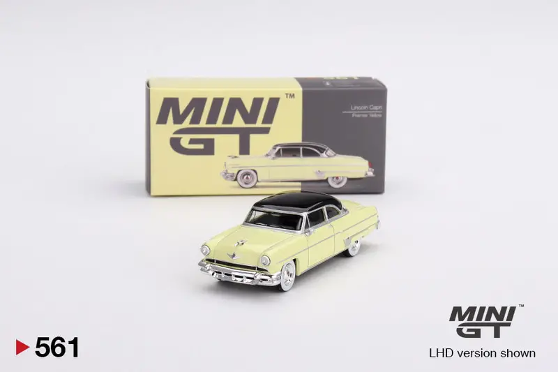 1:64 Lincoln Capri 1954 Premier -- Yellow -- Mini Gt 1
