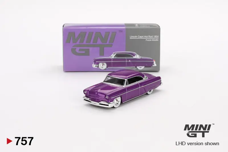 1:64 Lincoln Capri Hot Rod 1954 -- Purple Metallic -- Mini Gt Mgt00757 1