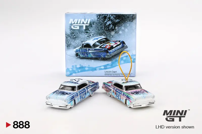 1:64 Lincoln Capri Hot Rod Twin Set - 2024 Christmas Edition -- Mini Gt Mgt00888 1