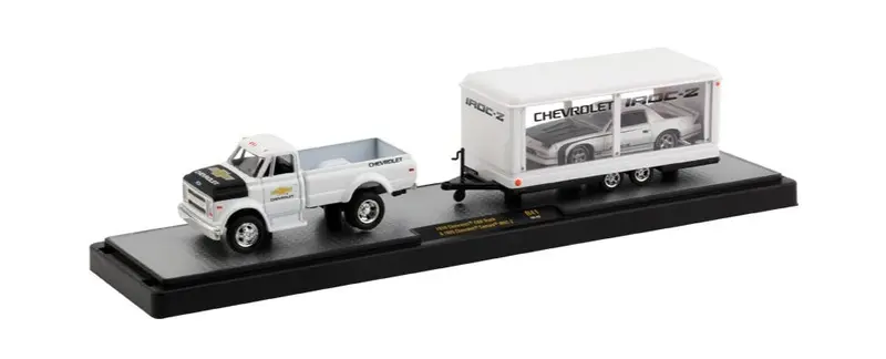 1:64 M2 Machines Auto Haulers - 1971 Chevrolet C60 Truck & 1985 Chevrolet Camaro 1