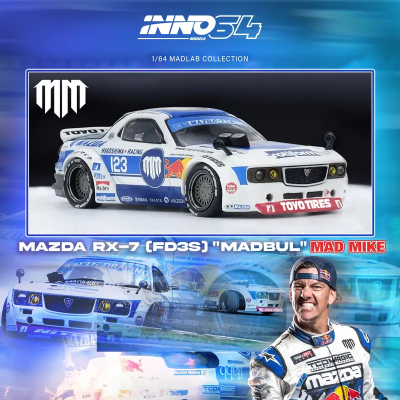 1:64 Mad Mike -- Mazda Rx7 (Fd3s) Pandem - Madlab -- Inno64 1