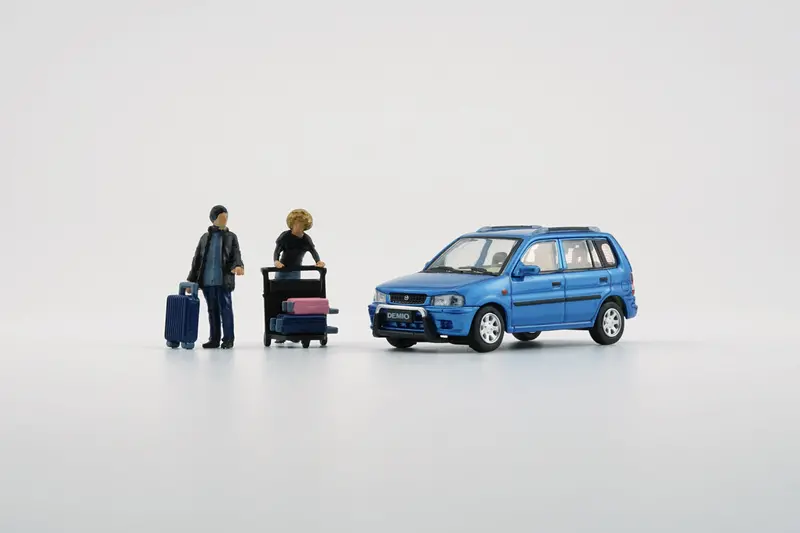 1:64 Mazda Demio Metro (Mazda 121) 1994 -- Blue -- Bm Creations 1