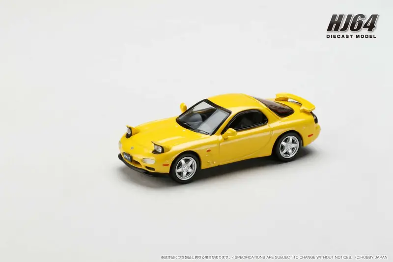 1:64 Mazda Efini Rx-7 (Fd3s) Type Rs -- Competition Yellow Mica -- Hobby Japan 1
