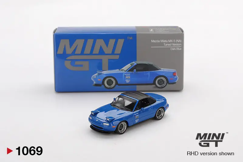 1:64 Mazda Miata Mx-5 (Na) Tuned Version -- Dark Blue -- Mini Gt Mgt01069 1