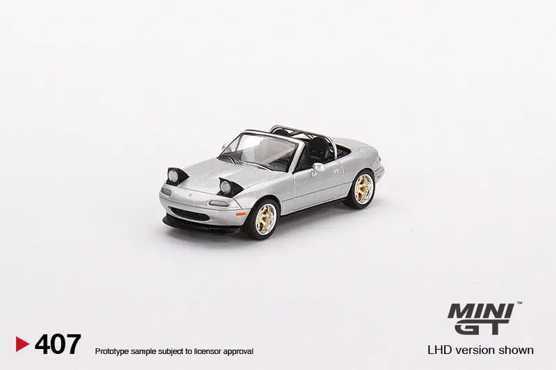 1:64 Mazda Miata Mx-5 (Na) Tuned Version -- Silver Stone Metallic -- Mini Gt 2