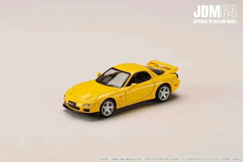 1:64 Mazda Rx-7 (Fd3s) Type R Bathurst R -- Sunburst Yellow -- Hobby Japan 1