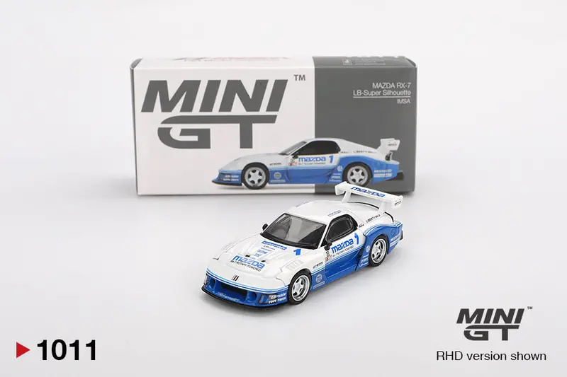 1:64 Mazda Rx-7 Lb-Super Silhouette -- Blue/White Imsa -- Mini Gt Mgt01011 1