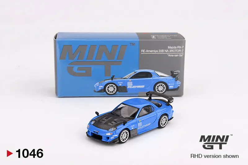 1:64 Mazda Rx-7 Re-Amemiya 20B Na 3Rotor-7  “Ama-San Go” -- Mini Gt Mgt01046 1