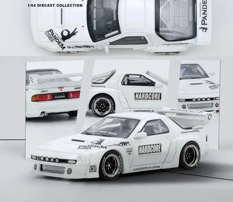 1:64 Mazda Rx7 (Fc3s) "Pandem Aero" Widebody Kit -- White -- Inno64 1