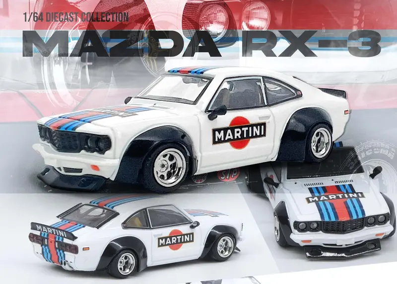 1:64 Mazda Savanna Rx3 -- Martini Racing Livery -- Inno64 1