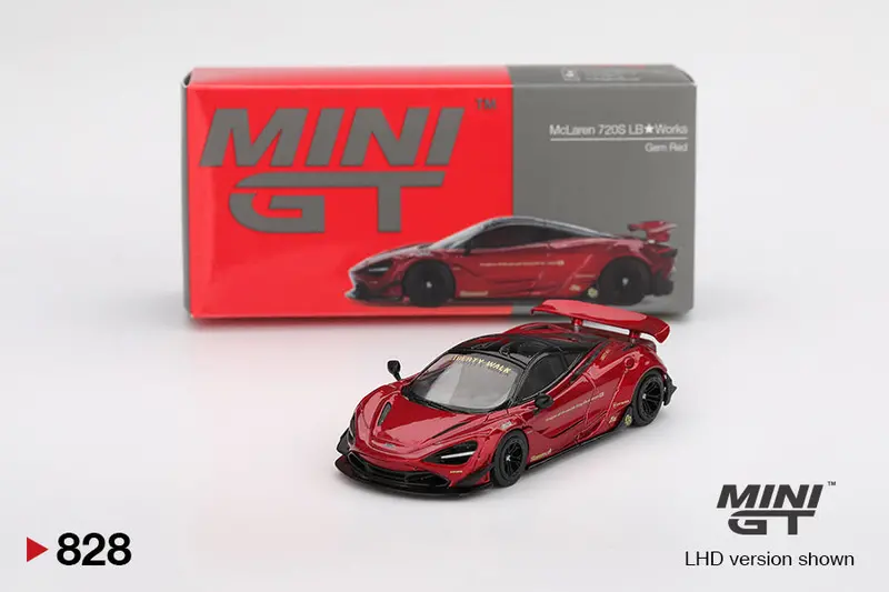 1:64 Mclaren 720S Lb-Works -- Gem Red -- Mini Gt Mgt00828 1