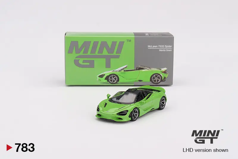 1:64 Mclaren 750S Spider -- Mantis Green -- Mini Gt Mgt00783 1