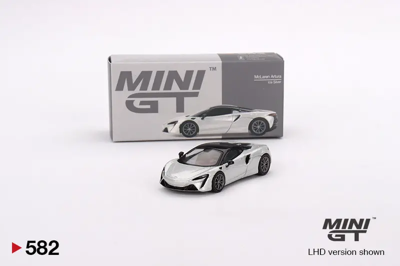 1:64 Mclaren Artura -- Ice Silver -- Mini Gt Mgt00582 1