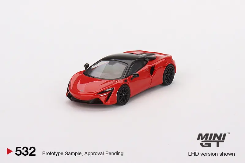 1:64 Mclaren Artura -- Vermillion Red -- Mini Gt 1