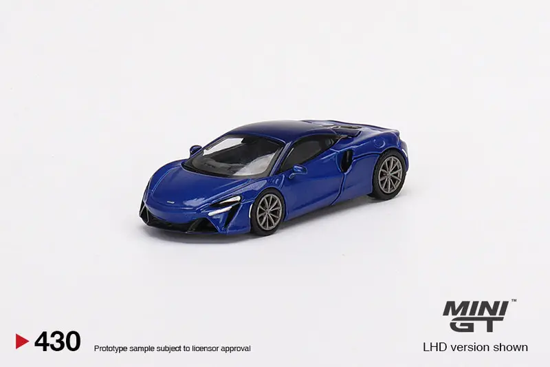 1:64 Mclaren Artura -- Volcano Blue -- Mini Gt 1