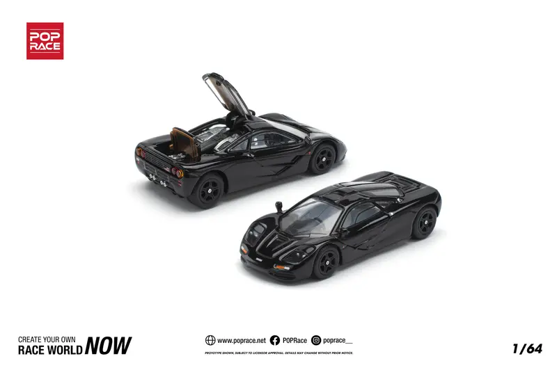 1:64 Mclaren F1 -- Jet Black -- Pop Race 1
